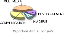 r&eacute;partition du C.A. par p&ocirc;le